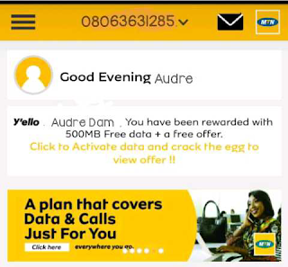 Free internet cheat | Get free 500MB data on My MTN app 2